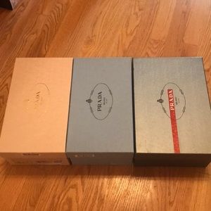 Prada Empty Shoe Box + Shoe Bag